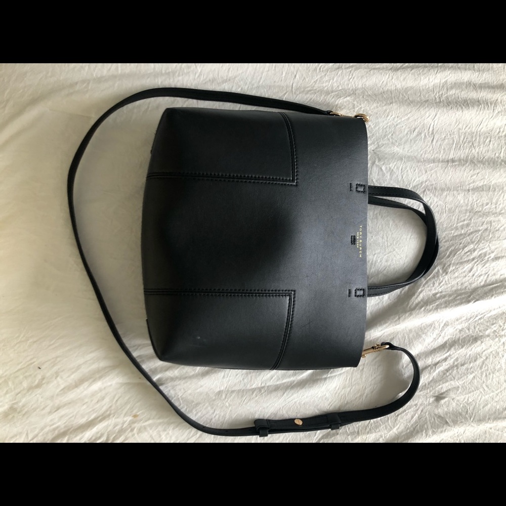 Block-T mini leather tote
